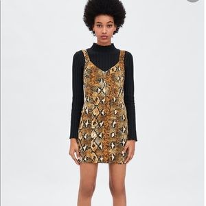 Zara Snakeskin Bodycon Dress